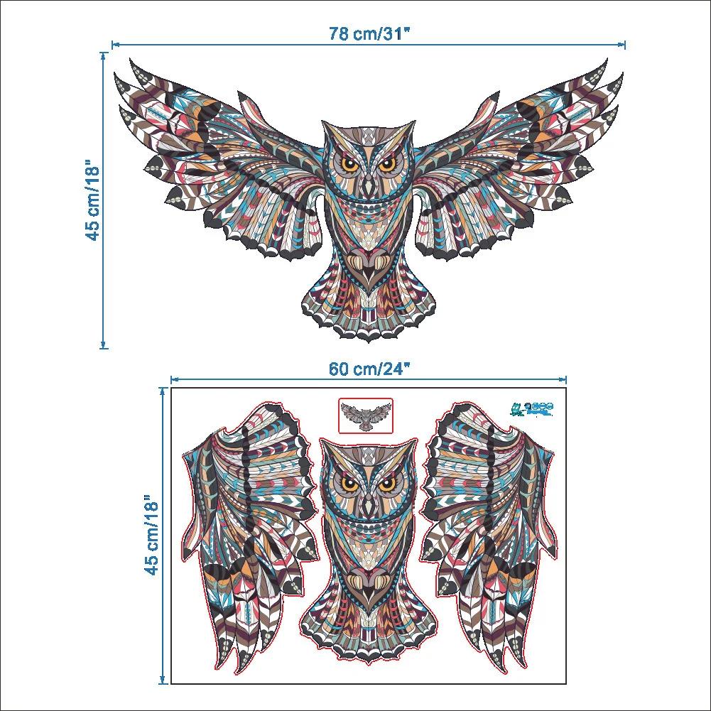 Removable Colorful Owl Kids Nursery Rooms Decorations Wall Decals Birds Flying Animals Vinyl Wall Stickers Self Adhesive Decor