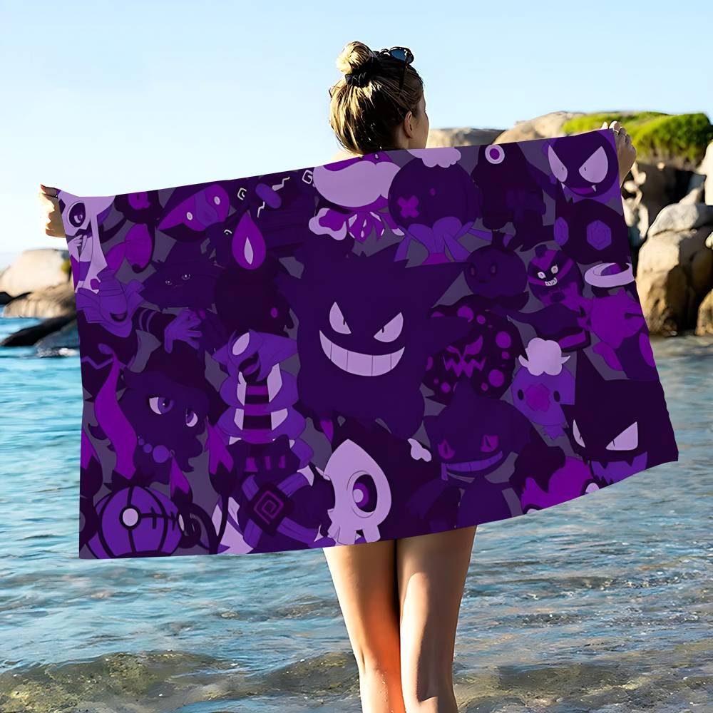 Cartoon G-GengarSS Bath Towel Microfiber Soft Water Absorbing Breathable For Girl Kids Decorative Cartoon Beach Towel