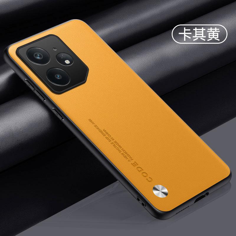 Applicable to OPPO RealmeNEO8 mobile phone case Realme GT8Pro plain leather C75 anti-drop protective case