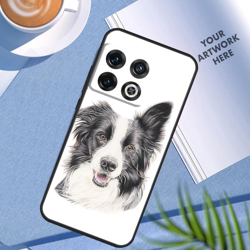 Border Collie Watercolor Case For OnePlus 12 12R 11 9 10 Pro 10R 10T 9R 8T Nord 3 CE 2 Lite 2T N10 N20 N30 CE4 Cover