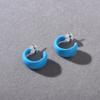 Early Spring Texture Drip Glaze Small Earrings S925 Silver Needle Stud Earrings Niche Design High Sense Versatile Simple Earrings