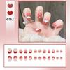 24Pcs Purple Bunny Design Full Coverage Press On Nails Artificial Removable Fake Nail Art Acrylic False Nails Finished
