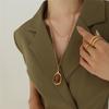 Manufacture Women'S Fashion Minimalist Jewelry Natural Tiger Eye Stone Double Layer Necklace for Sweater Chain Accessories