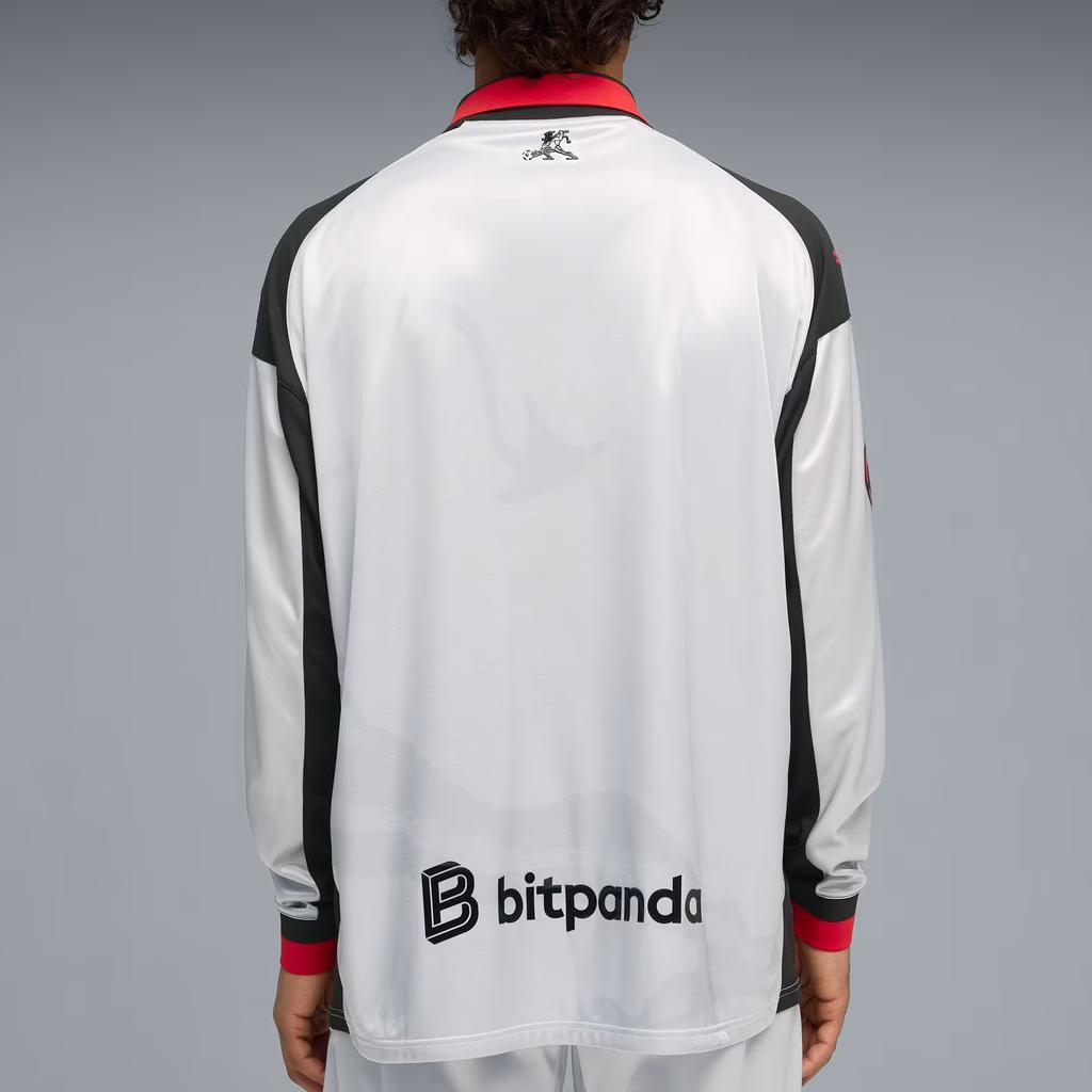 Puma X AC Milan X Slam Jam Color Block V-Neck Pullover Long Sleeve Football Shirt Men Tops 787636-01