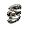 Exaggerated Geometric Smooth Bracelet Irregular Metal Heavy Cuff Bangle  Jewelry Gift