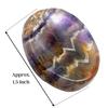 Zertifizierter Amethyst Chevron Kristall Daumen Sorgensteine Steine für Angst Stressabbau Massage - AAA Qualität Original Heilstein Achat Rubbi