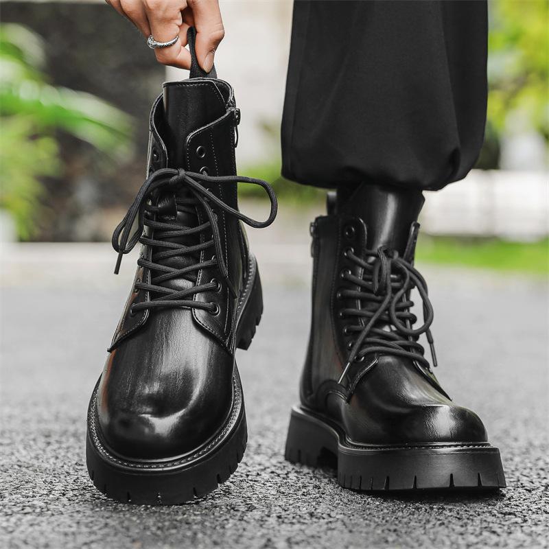 2024 New Men's Casual Martin Boots Versatile Trendy Large Size Tooling Boots Advanced Autumn and Winter Men's Boots 3315-J