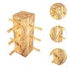 Wood And Glass Display Stand, Multi-Layer Wooden Eyeglass Rack, Heavy Duty, Organizer For,