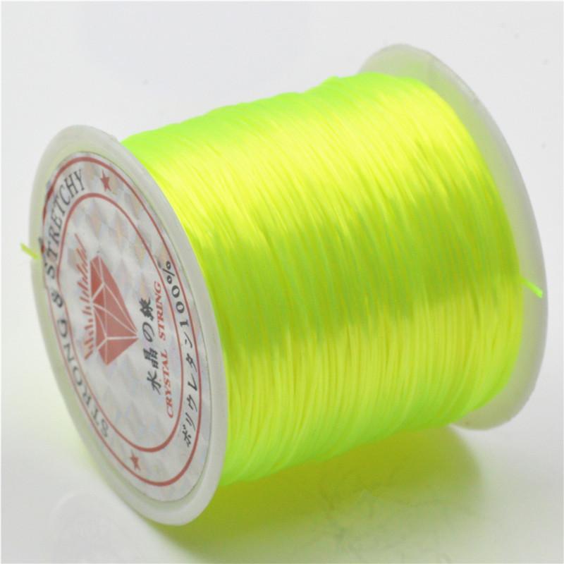 Crystal Elastic Line, Flat Rubber Band Rope 60 Meters Per Roll, Bead Line Diy Jewelry Accessories
