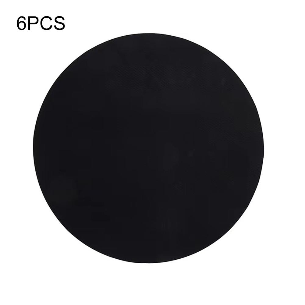 6Pcs Round Non-Stick Mat Pan Fry Liner Sheet Cooking Wok Kitchen Baking Pad BBQ Baking Mats Diameter 24cm Portable Kitchen Tools