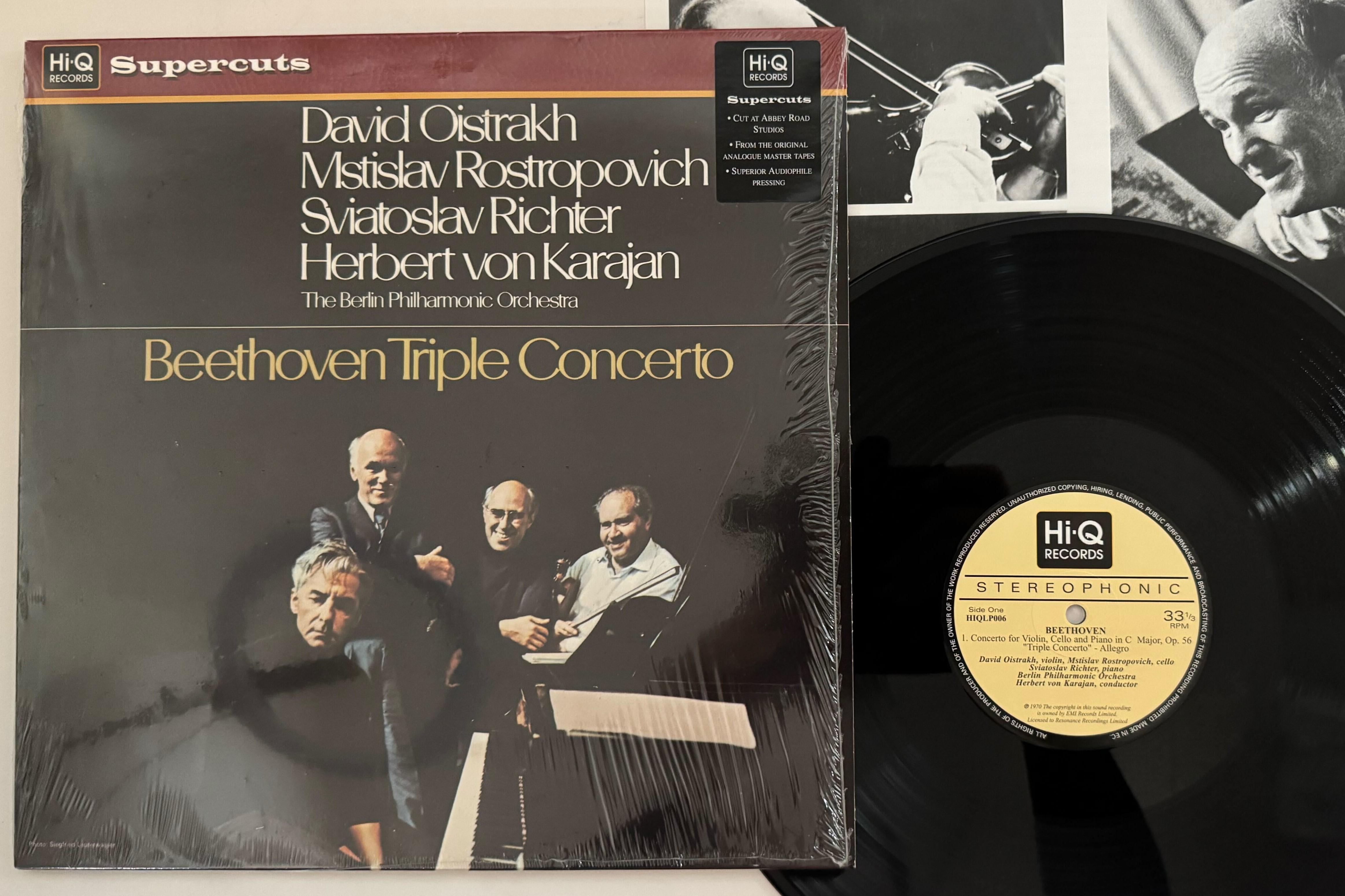 

LP Record DAVID OISTRACH MSTISLAV ROSTROPOVI Beethoven Triple Concerto In C Majo HIQLP006 HIQ RECORDS 2010 UK Classical Used