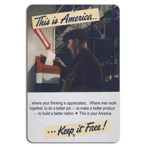 Keep It Free The Spirit of American InnovationAluminumtin sign 20x30cm（7.8x11.8inch）