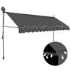 VidaXL Manual Retractable Awning with LED 350 Cm Anthracite