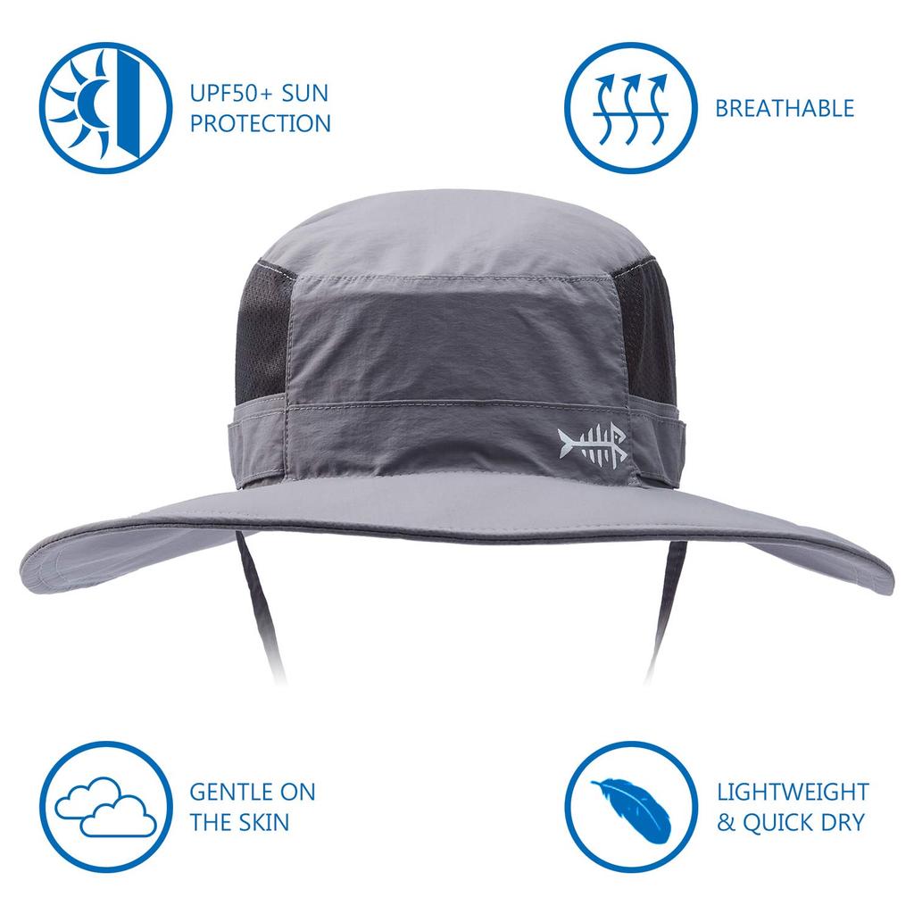 Bassdash Fishing UV and Perfect for Sun Farm and Mountain Climbing Light Men's Hat, Water-Repellent, UPF50+ Protection, Quick-Drying, Lightweight,