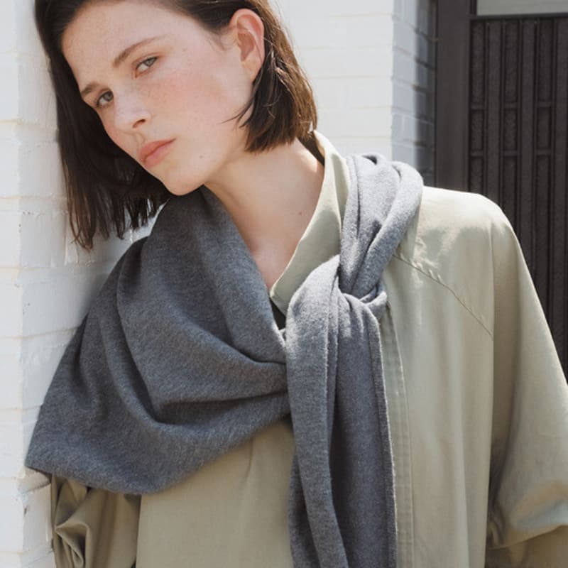 ANEDIT O Silk Wool Multiway Knit Scarf_2colors