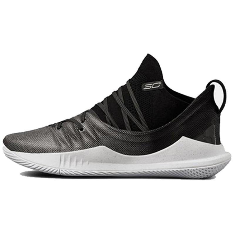 Under Armour Curry 5 Black Silver Sneakers 3020657-101 47