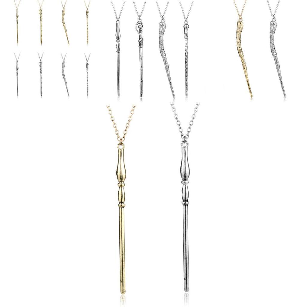 Harry Potter Magic Wand Pendant Necklace With Alloy Chain For Gift And Collection