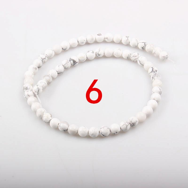 Koni Natural White Turquoise Round Beads for DIY Jewelry Accessories