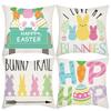 New Easter Pillowcase Cute Rabbit Short Plush Linen Cushion Pillowcase
