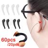60/20pcs Anti-slip Silicone Ear Grip Glasses Eyeglasses Leg Ear Hook Stopper Bracket Fastener Accessories Eyewear Holder