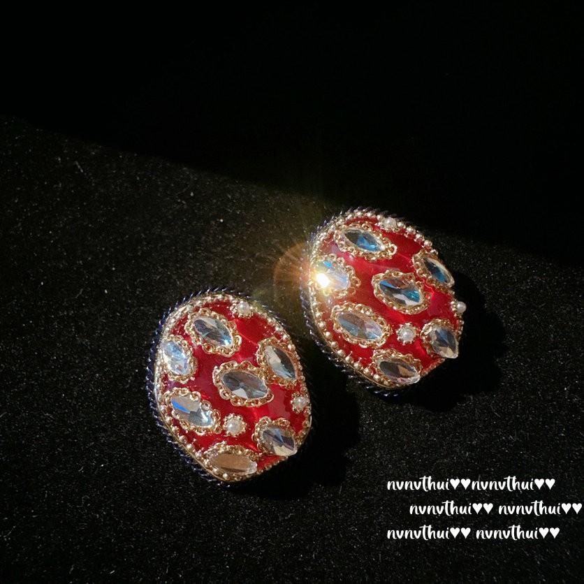 

Серьги с ягодными драгоценными камнями, с покрытием из 18-каратного золота, подвеска из циркона в форме яйца с фруктовым наконечником.