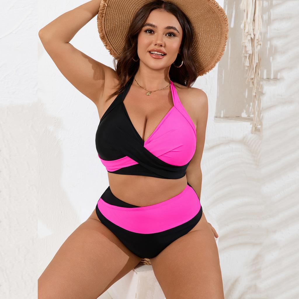 Bikini a due pezzi da donna Taglie forti Costume da bagno spezzato