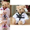 Wholesale Taekwondo Teddy Bear Plush Toy Martial Arts Gift With Logo Rose Velvet Filling 30cm