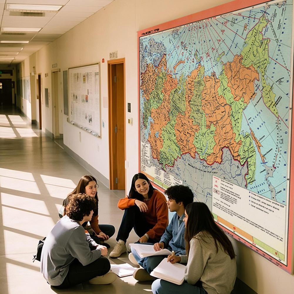 Russische Version-Karte der Russischen Sowjetföderativen Sozialistischen Republik Wandkunst Drucke Poster Dekor Tourismus/Bildungswerkzeuge