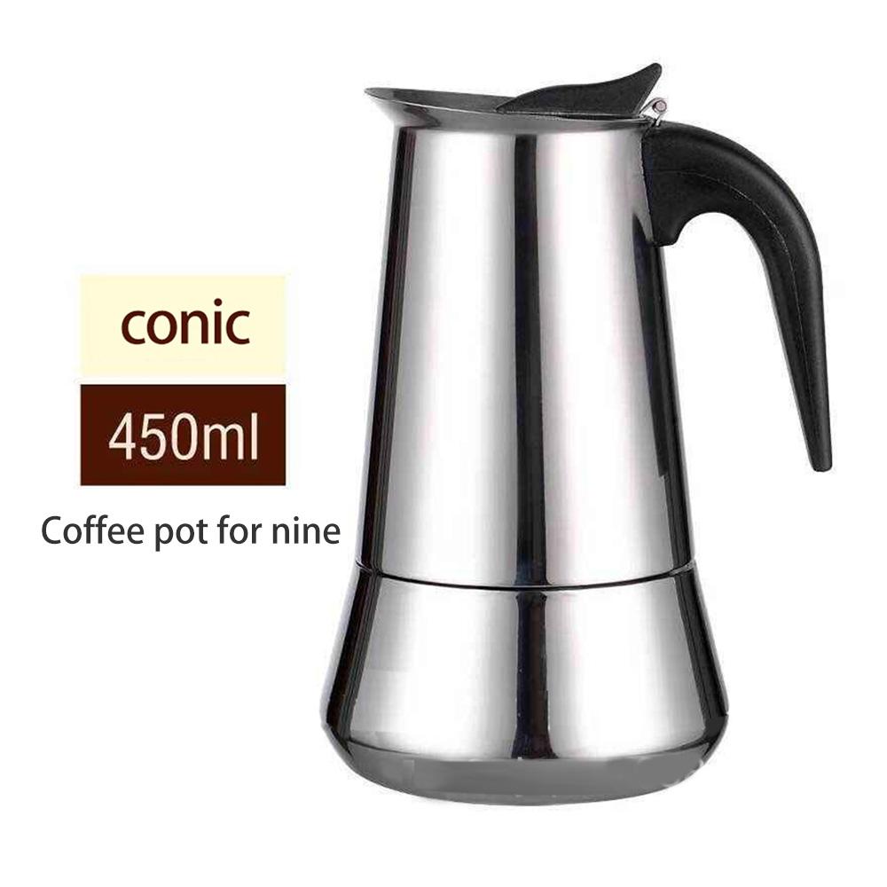 Moka Pot Classic Italian Café Brewing Tools Espresso Maker 50/100/150/300/450ml Alluminio Accessori per caffè Macchina per caffè italiano