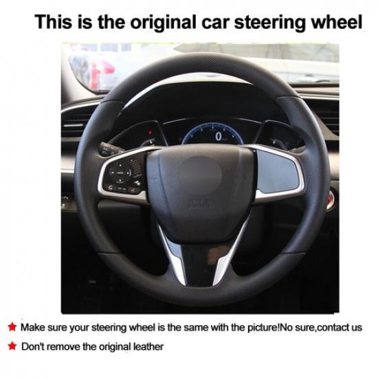 DIY Car Steering Wheel Cover For Honda Civic 10 2016- CR-V 2017-20 Clarity
