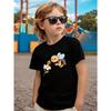 European Sizes Boys' T-shirt Cute Bee with Backpack And Flower, Ideal for Outdoor Activities, Soft Knitted Top, Comfortable And Breathable