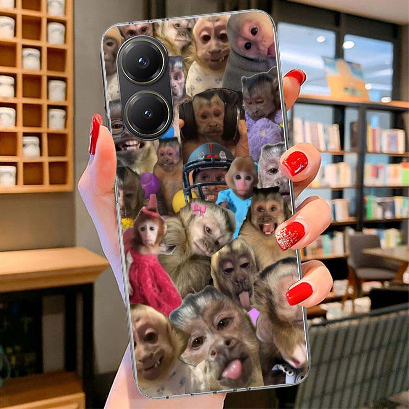Monkey Memes Phone Case For Xiaomi Poco F7 Ultra X7 X6 X5 Pro M7 Redmi 15C 15 13C 13 12C 12 10C 10 9A 9C 9T 9 Shell Poco F7 Ultr
