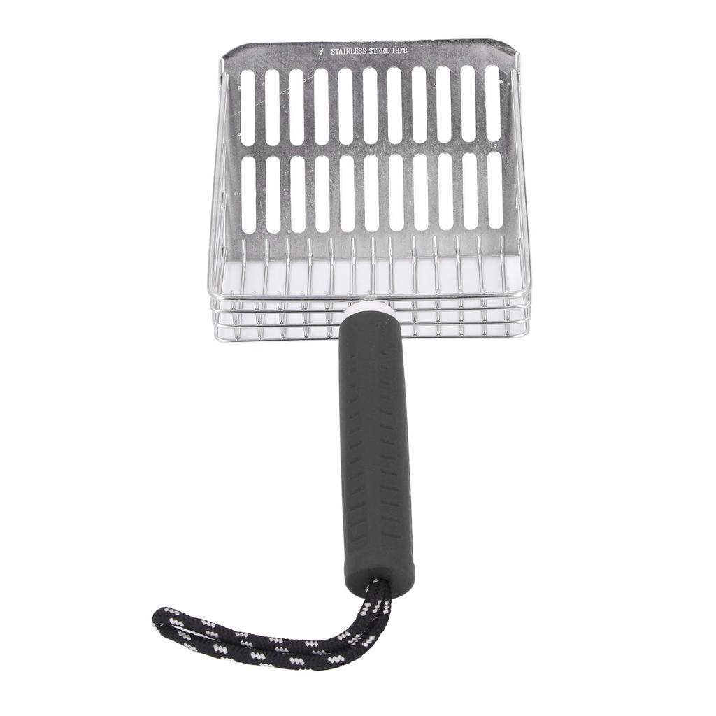 Katzenstreuschaufel, abnehmbarer Griff, 304 Edelstahl, schnelle Filtration, Katzenstreuschaufel, Katzentoilette
