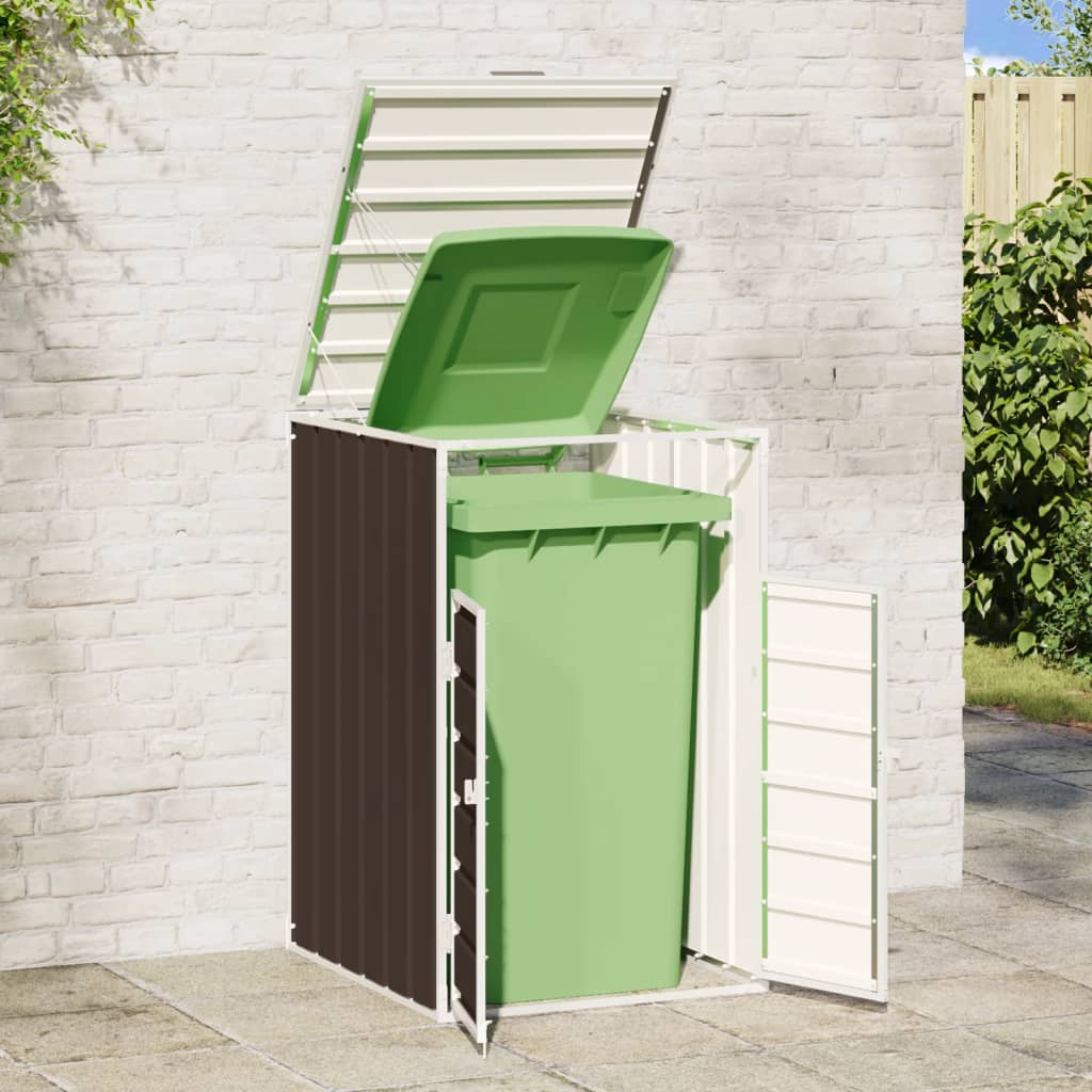 Vidaxl Single Birch Waste Bin Enclosure, 72X81X115 Cm