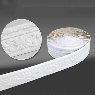 Selbstklebende 3D Dreidimensionale Taillenlinie Decke Zierleiste Wandaufkleber Aufkleber Bordüre Wasserdichte Sockelleiste TV-Hintergrundbordüre
