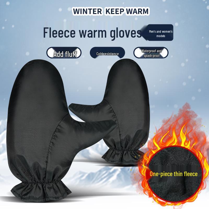 Windproof Universal Thin Fleece Cycling Gloves for Autumn/Winter - Ideal for Mountain Biking, E-Scooters, and Motorcycles