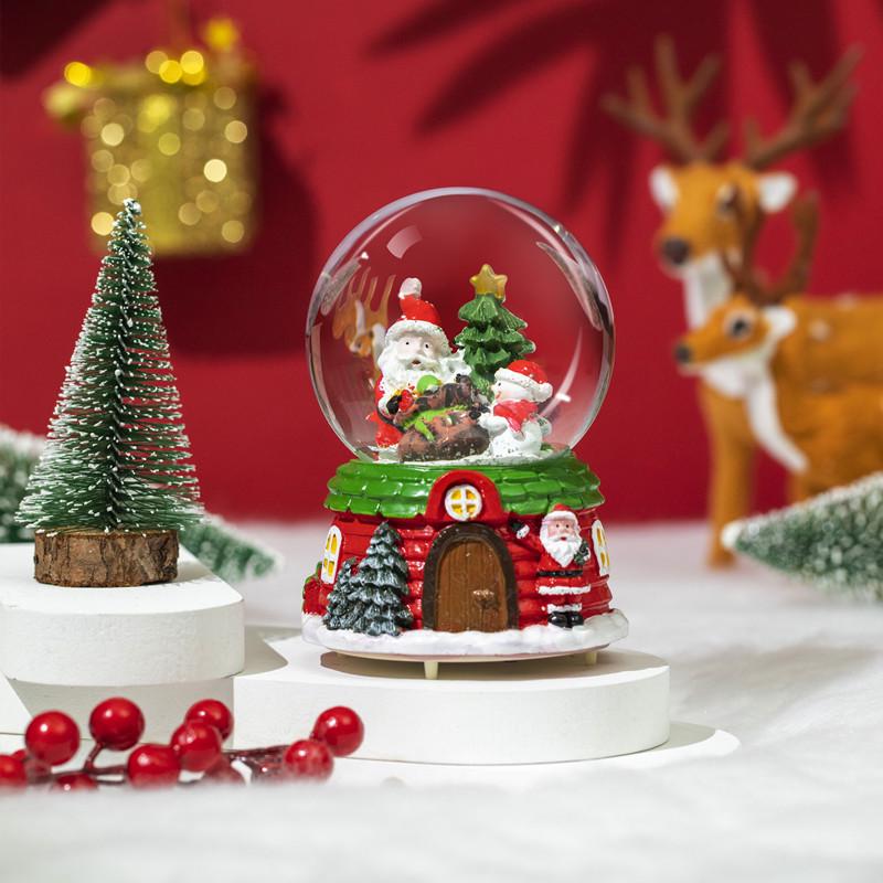Christmas New Arrival Luminous Snowman Crystal Ball Glass Ornament, Christmas Eve Gift for Kids