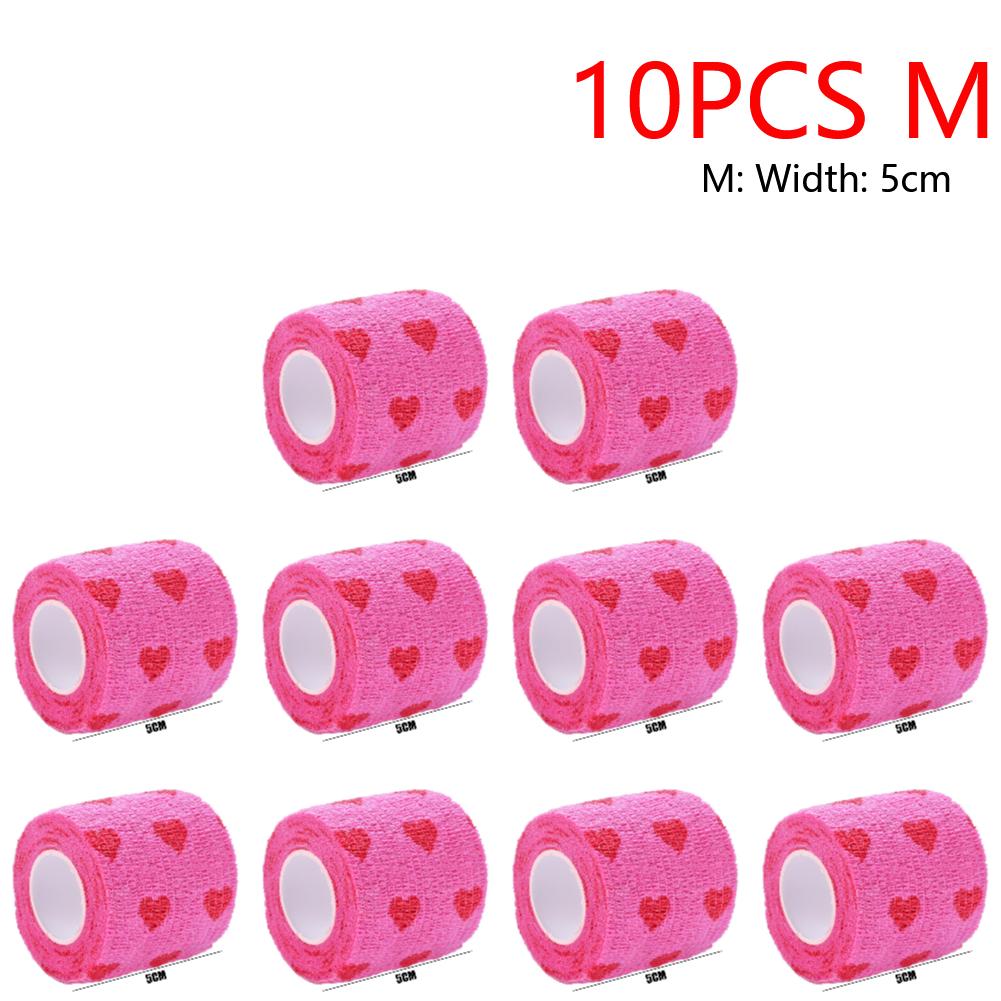 Rose Red Heart Dog Cat Medical Bandage Elastic Self-Adhesive Bandages Non-woven Practical Beautiful Eco-friendly for Pets Animal