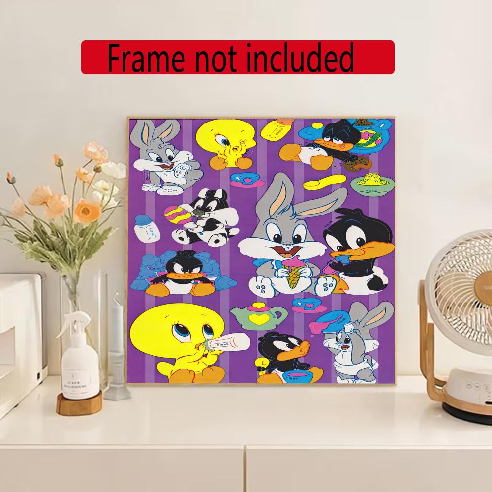 Looney Tunes 5D Diy Diamond Painting Round Diamond Mosaic Suitable For Beginners Diamond Painting Rhinestones Gift Frameless