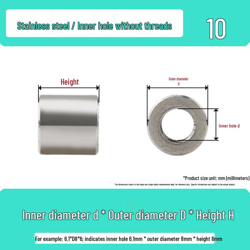 Stainless Steel Hollow Heightening Spacer and Sleeve for M3-M12 Screws