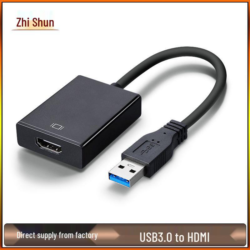 USB 3.0 To HDMI Adapter: Driver-Free, Silver/Black, HD Video Conversion for Laptops