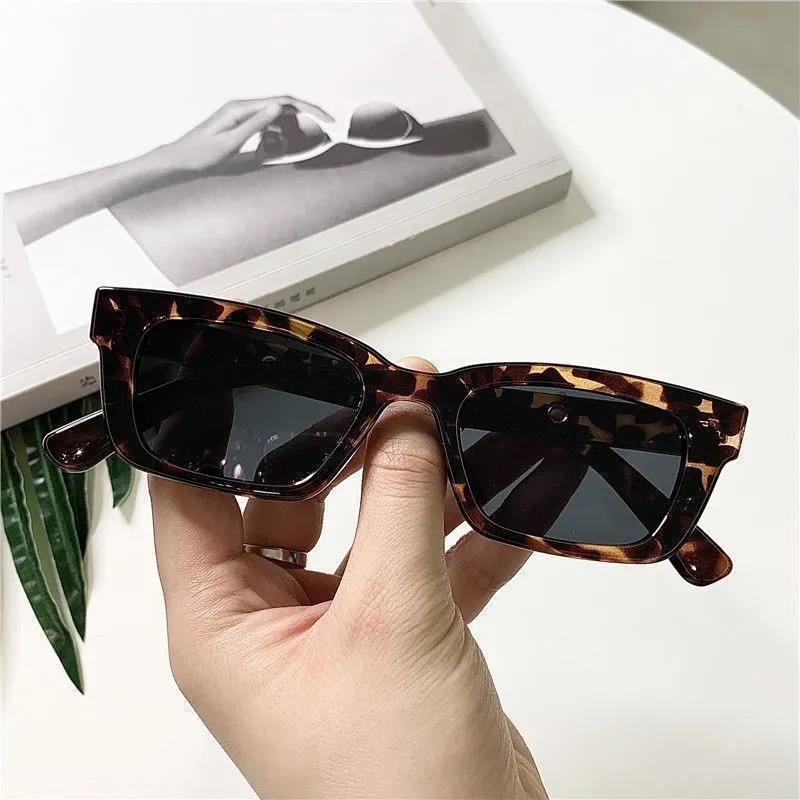 New Sunglasses for Women Cat Eye Retro Eyeglasses Trendy Vintage Small Frame Eyewear Designer Brand Shades UV400 Glasses