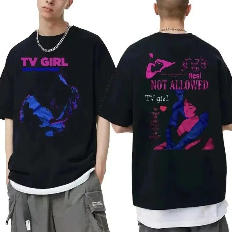 Cults TV Girl One Night Only Graphic Print Tshirt Vintage Tee Trend Unisex Women Oversized T Shirt Cotton Tops 2024 T-shirt Clothes