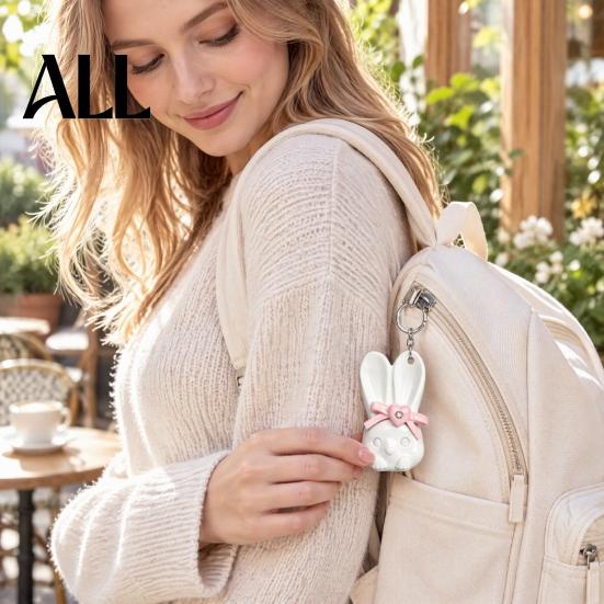 Stylish Accessory for Daily Use Bunny Can Opener Keychain, Cute Bow Rabbit Bottle Pendant, Portable Easy One Click Tab Beverage Keyring Outdoor