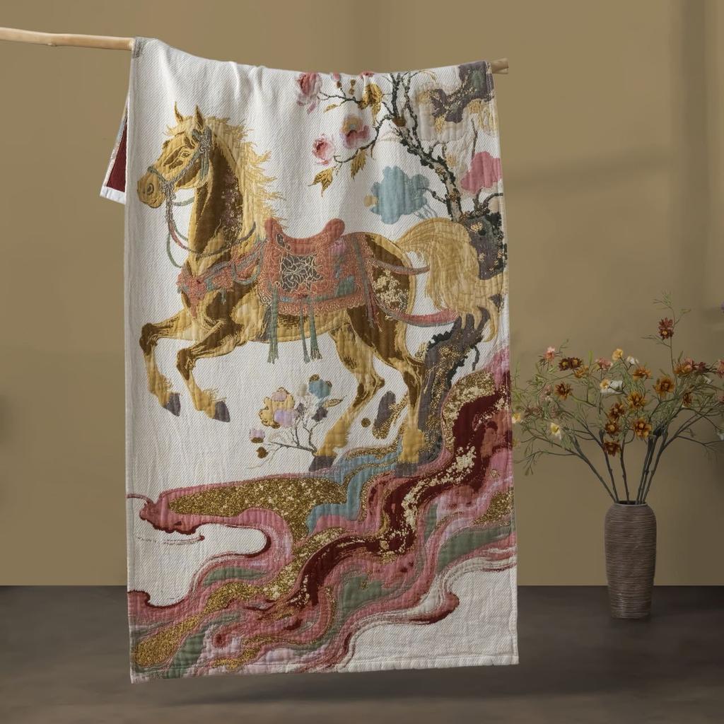 China Colored Jacquard Pure Cotton Four-Layer Gauze Bath Towel Men Women Extra-Large Adult Beach Towel Soft Absorbent