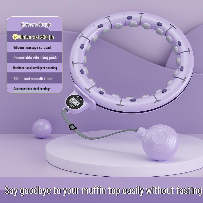 Weighted Fitness Hula Hoop for Men and Women - Tones Abdomen, Shapes Waist, Reduces Fat, and Provides Massage.