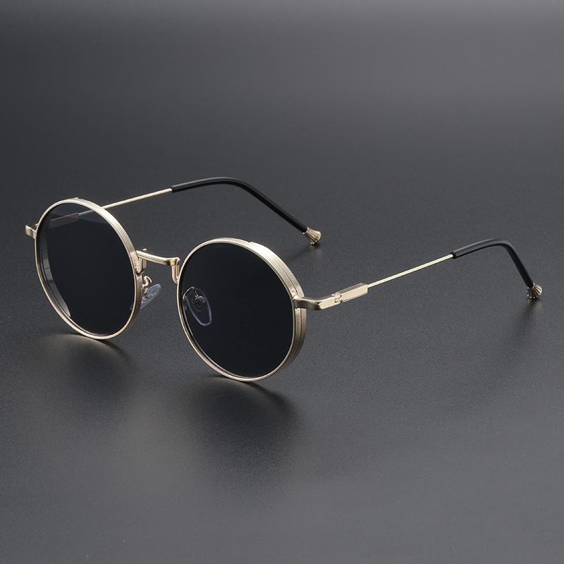 Retro Fashion High End Metal Round Frame Sunglasses For Women Ins Men Driving Special Sunglasses 2532