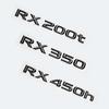 3D Glossy Black Letters Car Trunk Fender Emblem Logo For RX200t RX270 RX300 RX350 RX450h RX450hL HYBRID Accessories