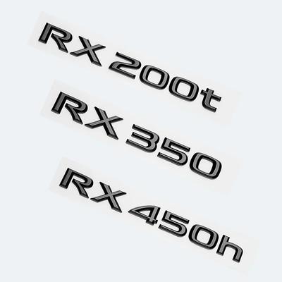 3D Glossy Black Letters Car Trunk Fender Emblem Logo For Lexus RX200t RX270 RX300 RX350 RX450h RX450hL HYBRID Accessories Mv3