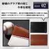 [rebolld] Baseball leather glove leather bi-fold wallet hand stitched (brown)